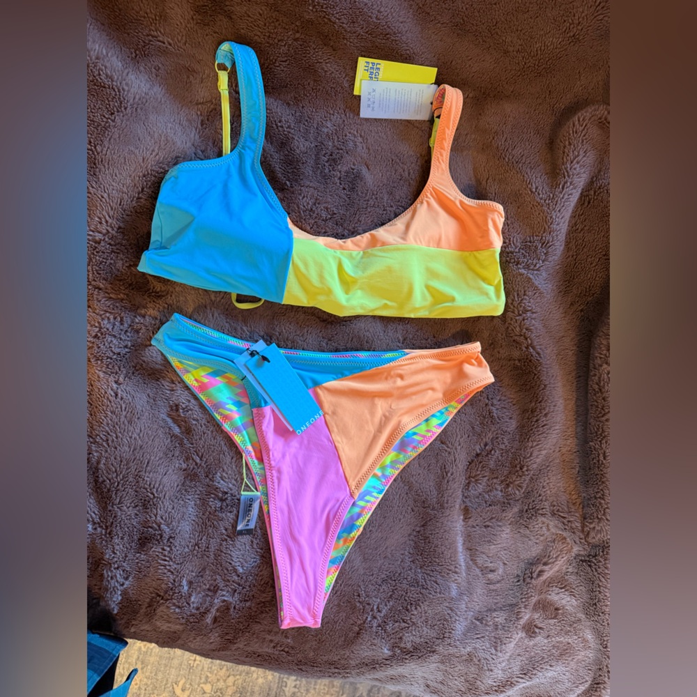 Vibrant Multicolor Reversible Bikini Set